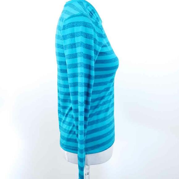 New Balance Stripe Long Sleeve Shirt Workout XS XSMALL Lightweight Exercise Gym - Picture 5 of 6